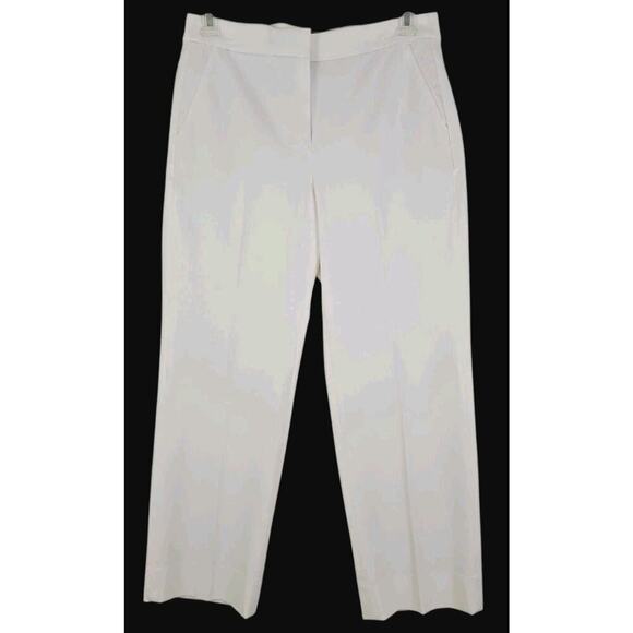J.Crew ~Woman Size 12 Petite~ Ivory High Rise Ankle Dress Pants Stretch NWT. - Picture 3 of 16